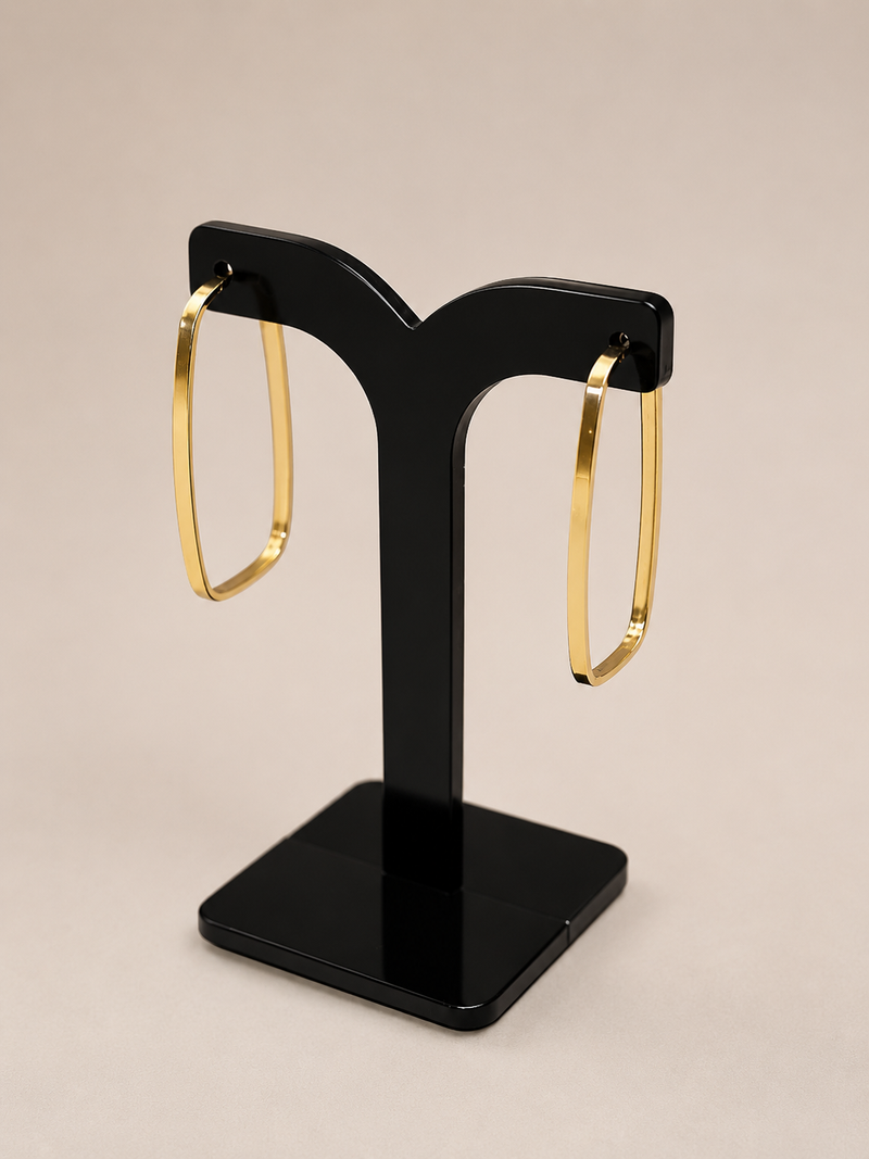 ARGOLA RETANGULAR FIO CHAPA (G)