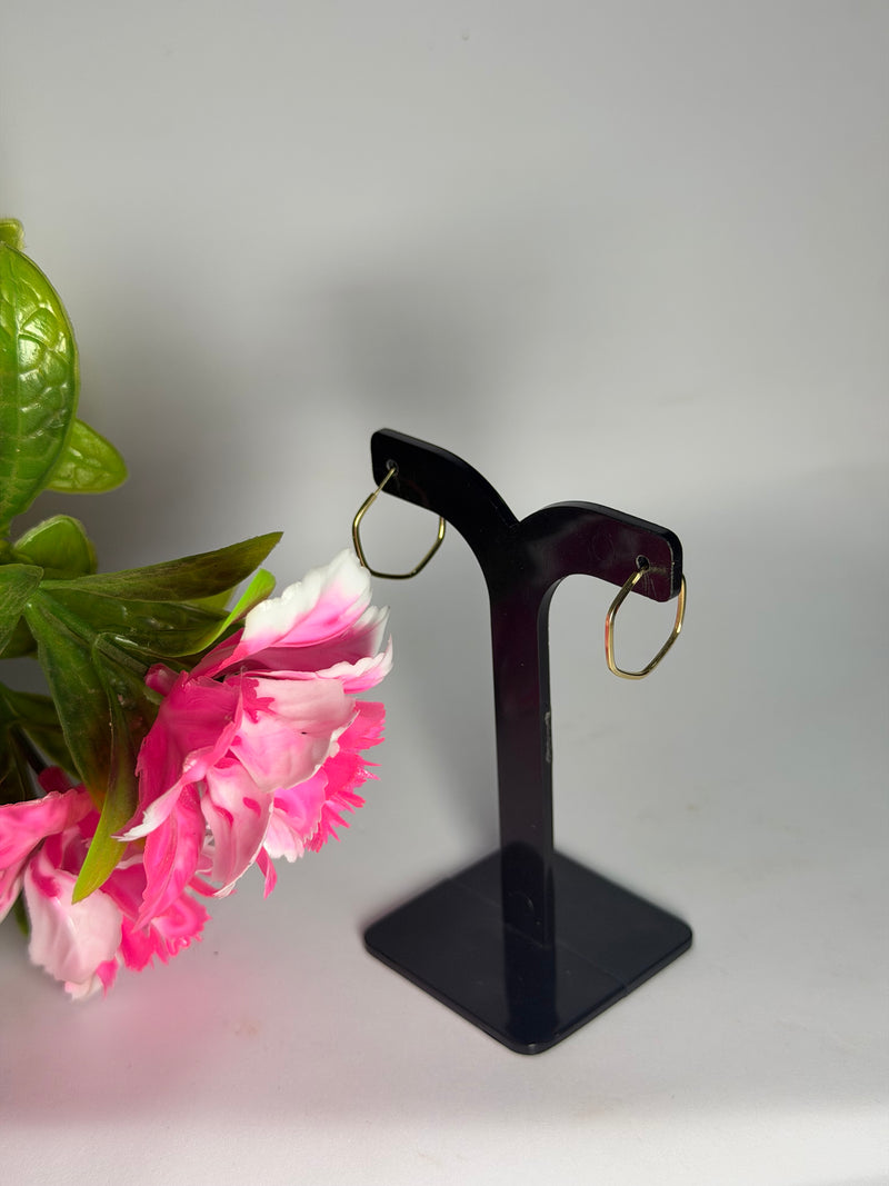 ARGOLA HEXAGONAL FIO FINO (P)
