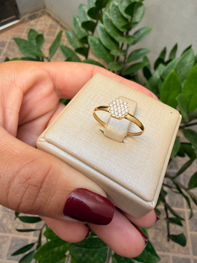 Anel Chuveiro Hexagonal Cravejado