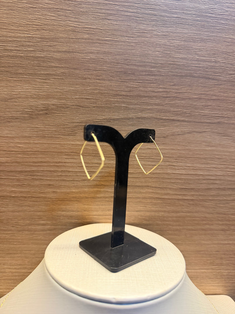 Argola Quadrada Geométrica Fio Liso(1mm)