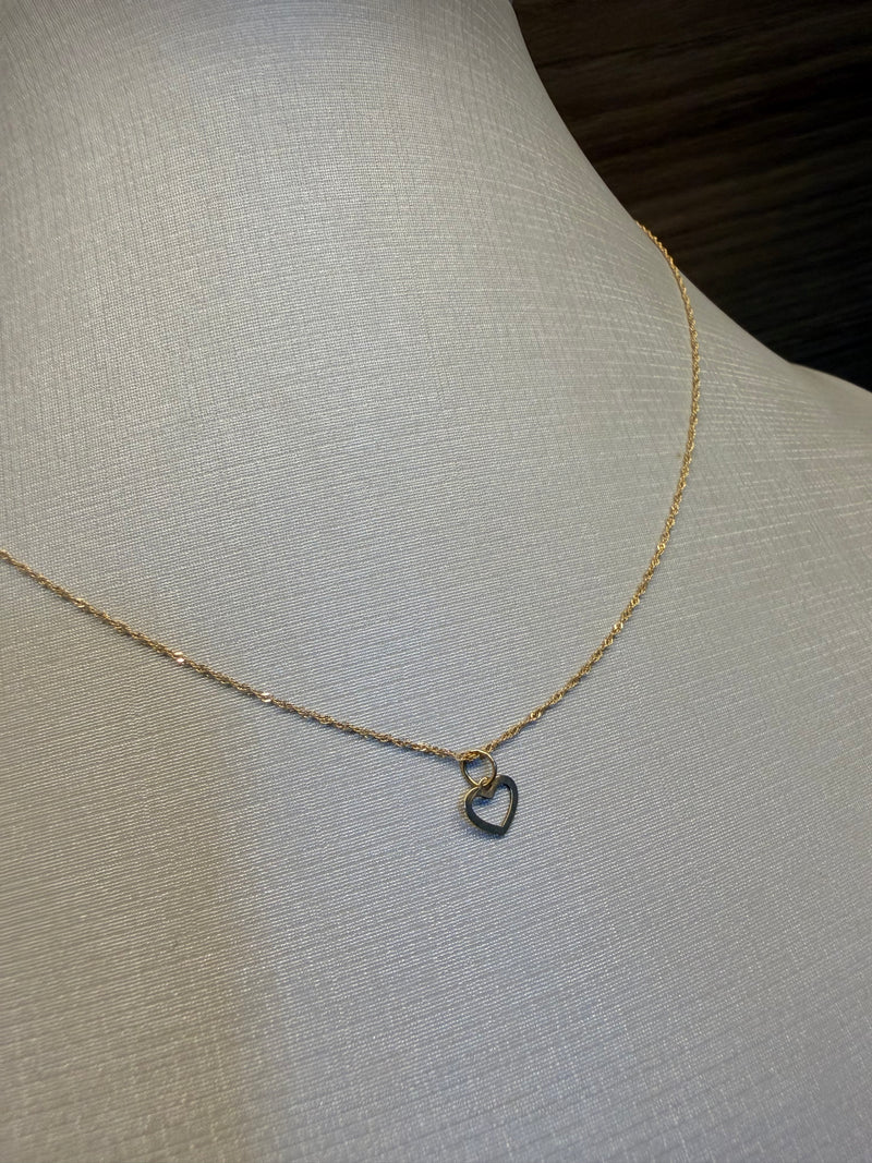Corrente Singapura Com Pingente Coração Vazado (Oferta 🚨)